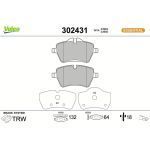 Valeo Bremsbelagsatz 302431 Valeo Bremsbelagsatz 302431