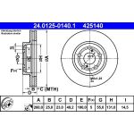 Bremsscheibe Toyota P. Avensis 1.6-2.0 97-03 24.0125-0140.1 Bremsscheibe Toyota P. Avensis 1.6-2.0 97-03 24.0125-0140.1