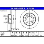 Bremsscheibe Hyundai T. Coupe 1.6-2.7 01-09 24.0110-0298.1 Bremsscheibe Hyundai T. Coupe 1.6-2.7 01-09 24.0110-0298.1
