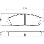 Bosch Bremsbelagsatz 0 986 494 208 Bosch Bremsbelagsatz 0 986 494 208