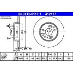 Bremsscheibe Db P. W124 85-96 24.0112-0117.1 Bremsscheibe Db P. W124 85-96 24.0112-0117.1