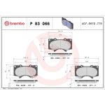 P 83 066 Brembo Prime Bremsbelagsatz Vorderachse – P 83 066 – 135 x 77 x 18 mm – Bremssystem Sumitomo – OE Nummer 0446504070 P 83 066 Brembo Prime Bremsbelagsatz Vorderachse – P 83 066 – 135 x 77 x 18 mm – Bremssystem Sumitomo – OE Nummer 0446504070