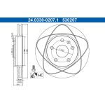 ATE Bremsscheibe Opel Vorderachse Insignia 1.4-2.0 Cdti 08-17 PowerDisc 24.0330-0207.1 ATE Bremsscheibe Opel Vorderachse Insignia 1.4-2.0 Cdti 08-17 PowerDisc 24.0330-0207.1