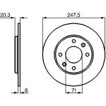 Bremsscheibe HA 0 986 478 371 Bremsscheibe HA 0 986 478 371