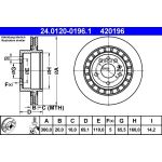 Bremsscheibe Saab Bd. 9-5 2,3-3,0 98-09 24.0120-0196.1 Bremsscheibe Saab Bd. 9-5 2,3-3,0 98-09 24.0120-0196.1
