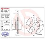 BREMBO Bremsscheibe 09.5390.77 BREMBO Bremsscheibe 09.5390.77