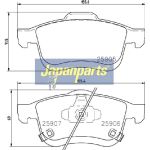 Japanparts Bremsbeläge PA-0215AF Japanparts Bremsbeläge PA-0215AF