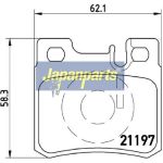 Japanparts Bremsbeläge PP-0502AF Japanparts Bremsbeläge PP-0502AF