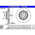 Bremsscheibe Audi P. A4 1.6-3.2 94-08 Power Disc 24.0322-0152.1 Bremsscheibe Audi P. A4 1.6-3.2 94-08 Power Disc 24.0322-0152.1