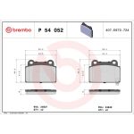 BREMBO Bremsklötze HA P 54 052 BREMBO Bremsklötze HA P 54 052