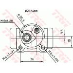 TRW Radbremszylinder BWF152 TRW Radbremszylinder BWF152