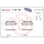 BREMBO Bremsklötze VA P 85 165 BREMBO Bremsklötze VA P 85 165