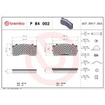 BREMBO Bremsbelagsatz, Scheibenbremse P B4 002 BREMBO Bremsbelagsatz, Scheibenbremse P B4 002