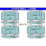 ATE Bremsbelagsatz Mercedes-Benz Vorderachse W203/W211/W220/R230 98-12 Keramik 13.0470-4990.2 ATE Bremsbelagsatz Mercedes-Benz Vorderachse W203/W211/W220/R230 98-12 Keramik 13.0470-4990.2