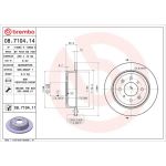 Brembo Bremsscheibe Hinterachse 08.7104.14 Brembo Bremsscheibe Hinterachse 08.7104.14