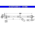 ATE Bremsschlauch 24.5275-0501.3 ATE Bremsschlauch 24.5275-0501.3