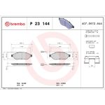 BREMBO Bremsklötze VA P 23 144 BREMBO Bremsklötze VA P 23 144