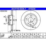 Bremsscheibe Mazda T. 626/Mx-6/Premacy/Xedos 91-05 24.0110-0234.1 Bremsscheibe Mazda T. 626/Mx-6/Premacy/Xedos 91-05 24.0110-0234.1