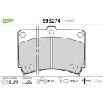 Valeo Bremsbelagsatz 598274 Valeo Bremsbelagsatz 598274