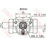 TRW Radbremszylinder BWH375 TRW Radbremszylinder BWH375
