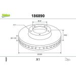 Valeo Bremsscheibe 186890 Valeo Bremsscheibe 186890