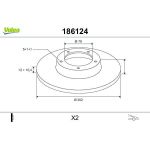 Valeo Bremsscheibe 186124 Valeo Bremsscheibe 186124