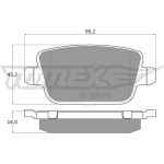 TOMEX brakes Bremsbelagsatz, Scheibenbremse TX 14-48