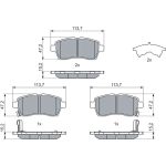 Bosch Bremsbelagsatz Scheibenbremse 0 986 460 075 Bosch Bremsbelagsatz Scheibenbremse 0 986 460 075