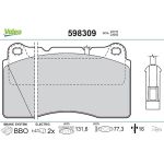 Valeo Bremsbelagsatz 598309 Valeo Bremsbelagsatz 598309