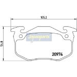 Japanparts Bremsbeläge PP-0611AF Japanparts Bremsbeläge PP-0611AF