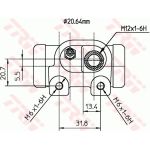 TRW Radbremszylinder BWF128 TRW Radbremszylinder BWF128