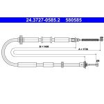 ATE Handbremsseil 24.3727-0585.2 ATE Handbremsseil 24.3727-0585.2