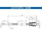 ATE Bremsschlauch 24.5137-0470.3 ATE Bremsschlauch 24.5137-0470.3