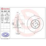 Brembo Bremsscheibe Hinterachse 08.2557.50 Brembo Bremsscheibe Hinterachse 08.2557.50