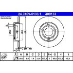 Bremsscheibe Vw T. Bora/Golf 4Motion 98-05 24.0109-0133.1 Bremsscheibe Vw T. Bora/Golf 4Motion 98-05 24.0109-0133.1