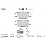 Valeo Bremsbelagsatz 598926 Valeo Bremsbelagsatz 598926
