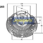 Japanparts Kühlerlüfterkupplung VC-203 Japanparts Kühlerlüfterkupplung VC-203