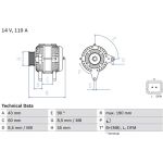 Bosch Lichtmaschine 0 986 080 140 Bosch Lichtmaschine 0 986 080 140