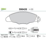 Valeo Bremsbelagsatz 598420 Valeo Bremsbelagsatz 598420