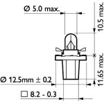 13598CP PHILIPS Instrumentenlampe 24 V 1,2 W B8,5d/2 - 13598CP - l 13598CP PHILIPS Instrumentenlampe 24 V 1,2 W B8,5d/2 - 13598CP - l