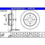 Bremsscheibe Ford T. Fiesta/Focus 98 24.0110-0115.1 Bremsscheibe Ford T. Fiesta/Focus 98 24.0110-0115.1