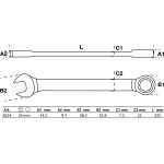 BGS Ratschenring-Maulschlüssel SW 24 mm 6524