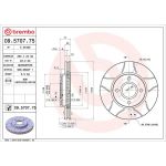 Brembo Bremsscheibe 09.5707.75 Brembo Bremsscheibe 09.5707.75
