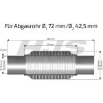 Flexrohr, Abgasanlage 83 00 8472 Flexrohr, Abgasanlage 83 00 8472