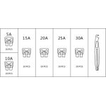 Satz Sicherungäw Mini, 121 Stück: 5A, 10A, 15A, 20A, 25A, 30A 03.1004 Satz Sicherungäw Mini, 121 Stück: 5A, 10A, 15A, 20A, 25A, 30A 03.1004