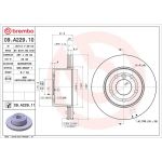 Brembo Bremsscheibe Vorderachse 09.A229.11 Brembo Bremsscheibe Vorderachse 09.A229.11