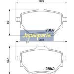 Japanparts Bremsbeläge PP-0614AF Japanparts Bremsbeläge PP-0614AF