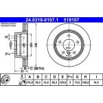 Bremsscheibe Bmw T. 3 1.6-2.8 95-05 Power Disc 24.0319-0107.1 Bremsscheibe Bmw T. 3 1.6-2.8 95-05 Power Disc 24.0319-0107.1