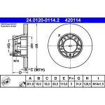 Bremsscheibe Vw P. Lt 28-35/40-55 75-96 24.0120-0114.2 Bremsscheibe Vw P. Lt 28-35/40-55 75-96 24.0120-0114.2