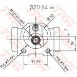 TRW Radbremszylinder BWF117 TRW Radbremszylinder BWF117